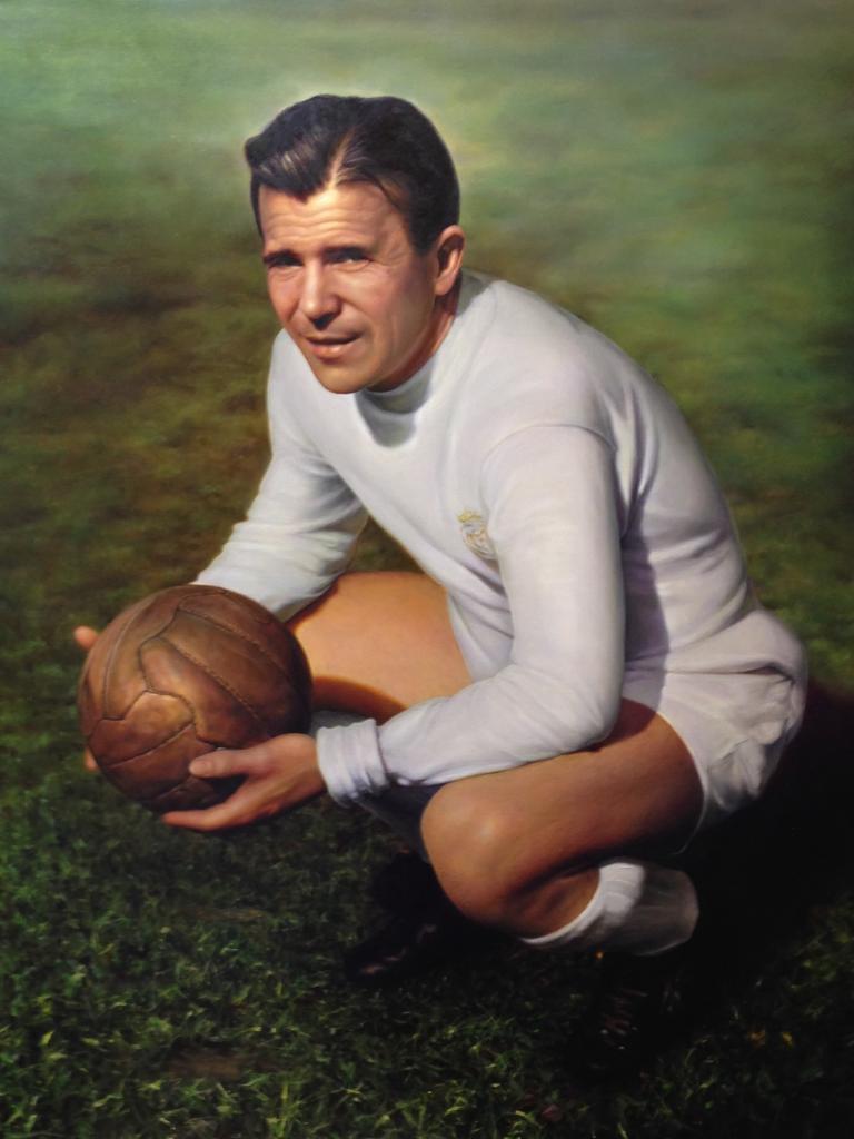Ferenc Puskas Painting Oil on Canvas Size:110x85 cm 